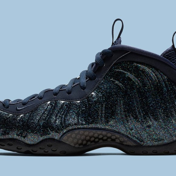 Womens Nike Air Foamposite One Obsidian Glitter - Picture 5 of 8